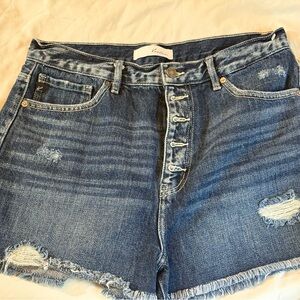 KanCan Dark Blue Denim Shorts